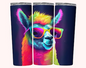 Neon Llama 20Oz Skinny Tumbler