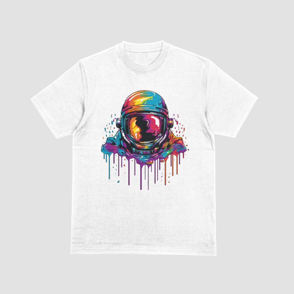 Watercolor Astronaut White Kids Tshirt