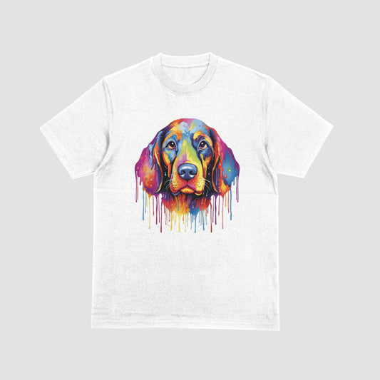 Watercolor Dog White Kids Tshirt