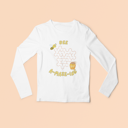Bee A Maze Ing Youth Long Sleeve Tshirt