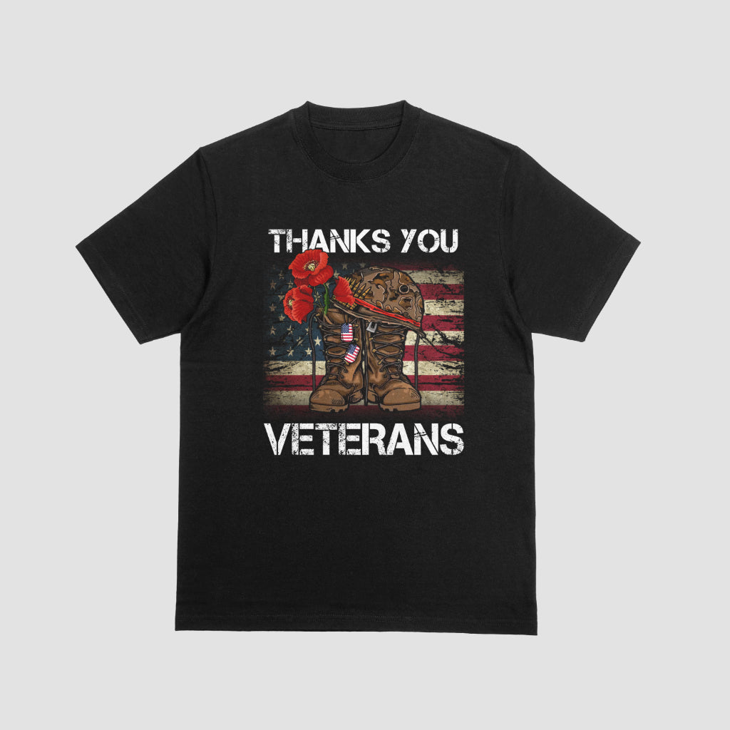 Thank You Veterans Boots Tshirt