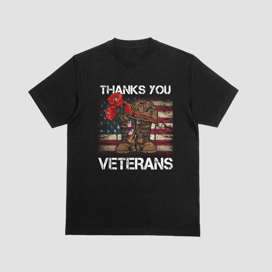 Thank You Veterans Boots Tshirt