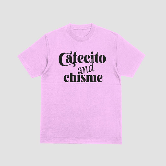 Cafecito And Chisme Pink Tshirt