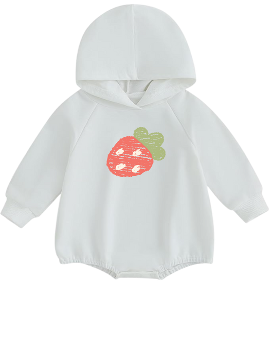 Strawberry Hooded Onesie
