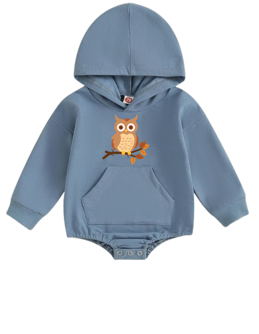 Owl Hooded Onesie