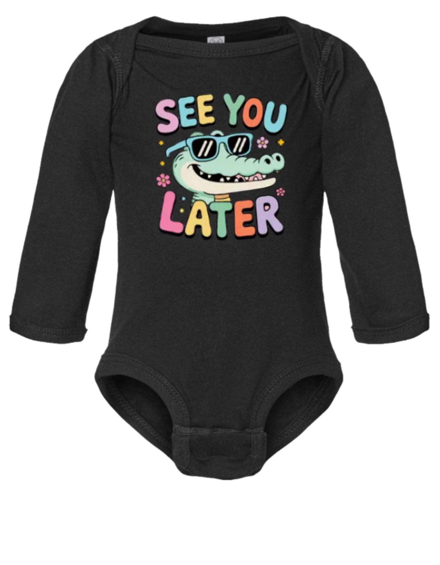 See You Later Long Sleeve Baby Onesie