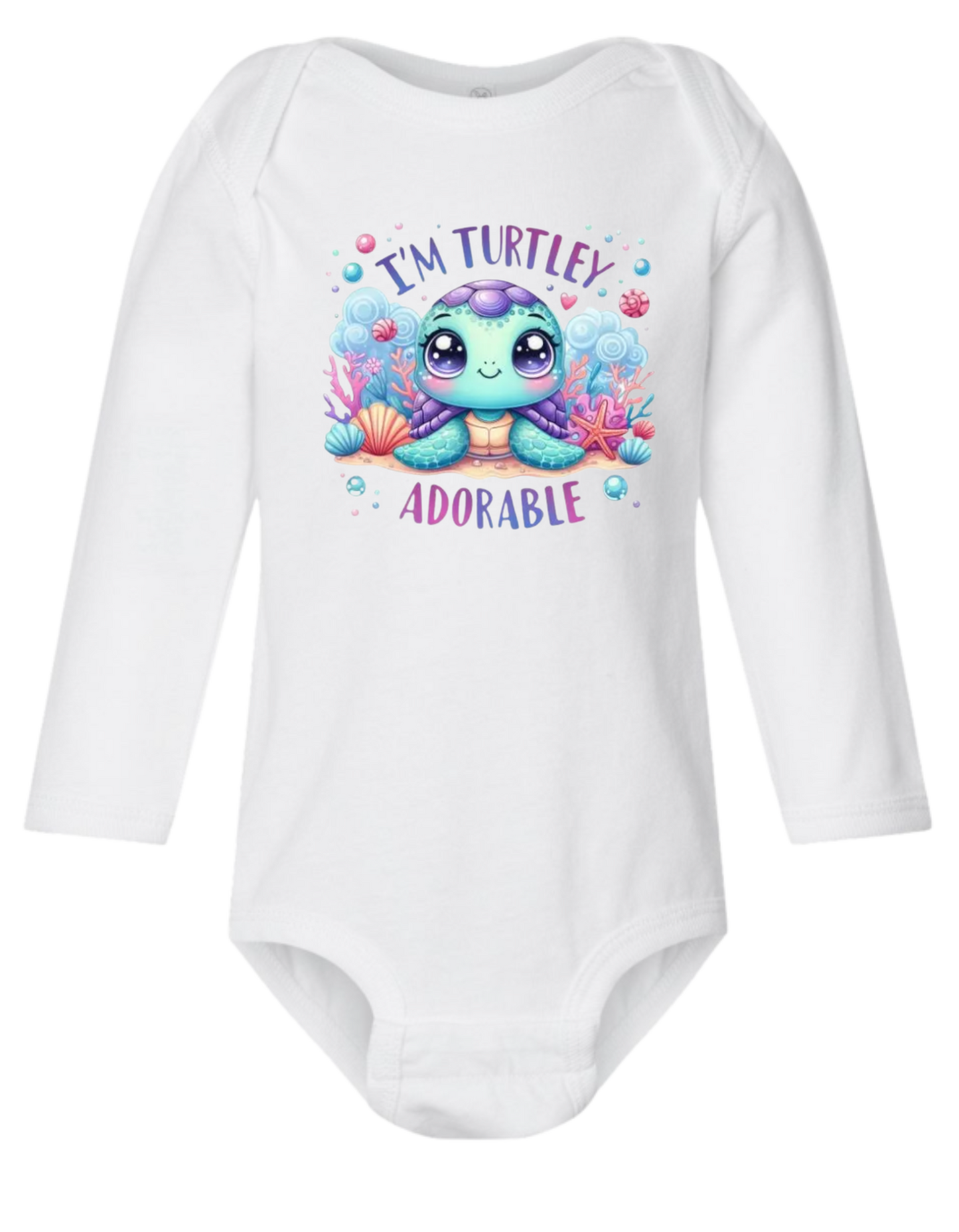 I'm Turtley Adorable Long Sleeve Baby Onesie