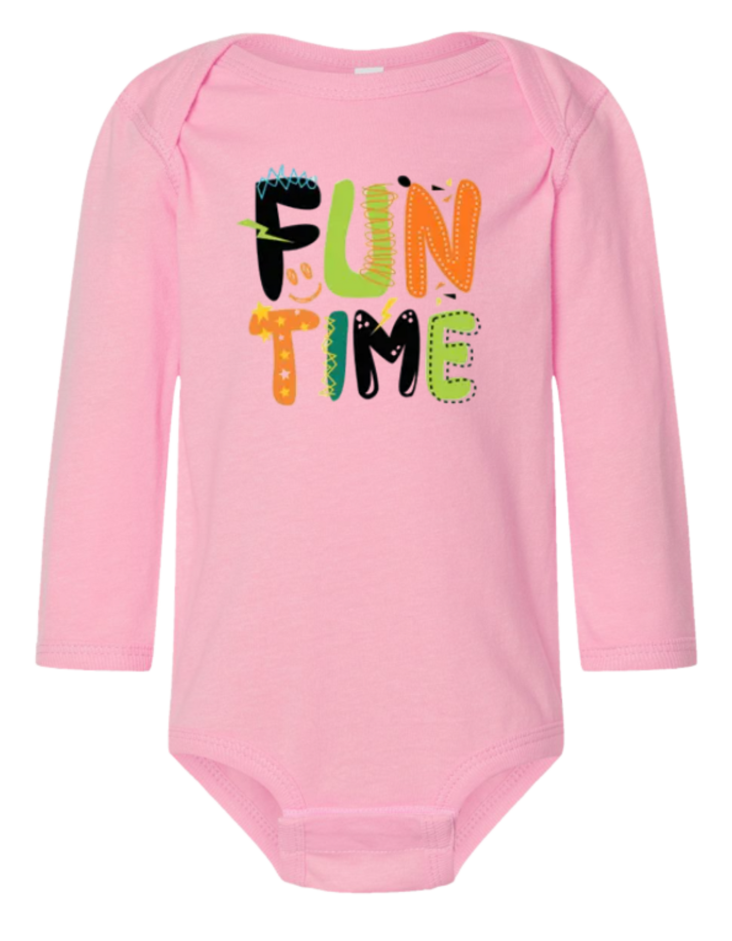 Fun Time Long Sleeve Baby Onesie