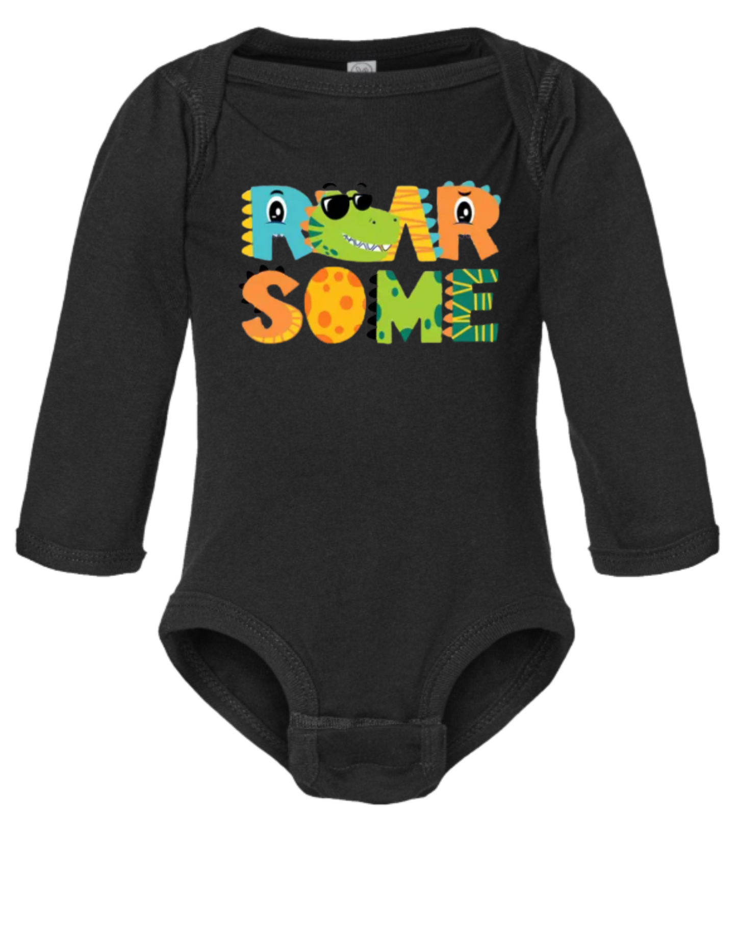 Roar Some Long Sleeve Baby Onesie