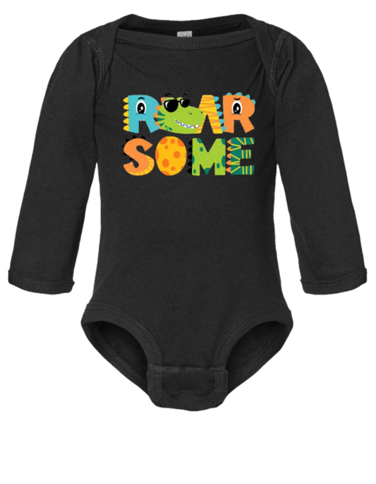 Roar Some Long Sleeve Baby Onesie