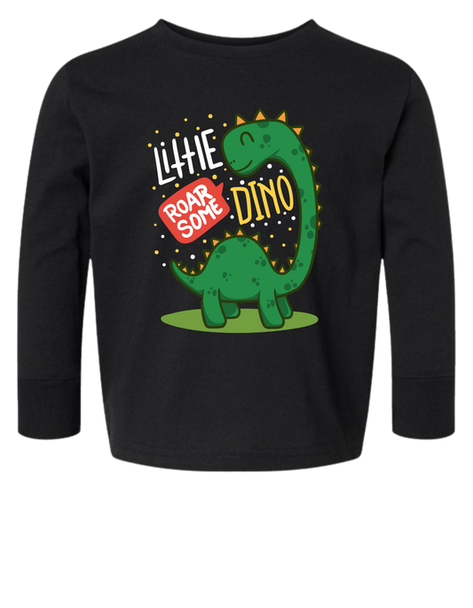 Little Dino Long Sleeve Toddler Tshirt