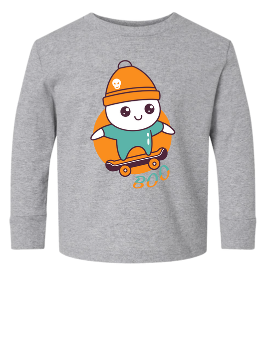 Boo Long Sleeve Toddler Tshirt