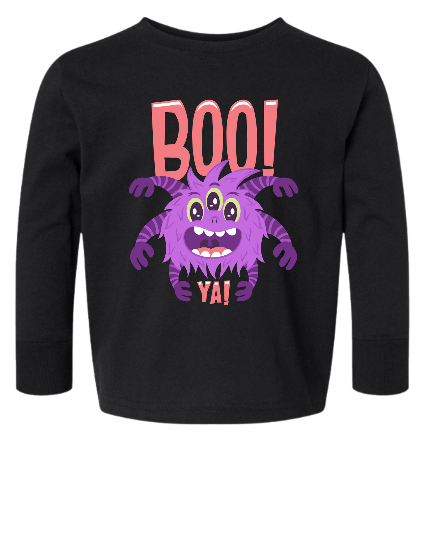 Boo Ya Long Sleeve Toddler Tshirt