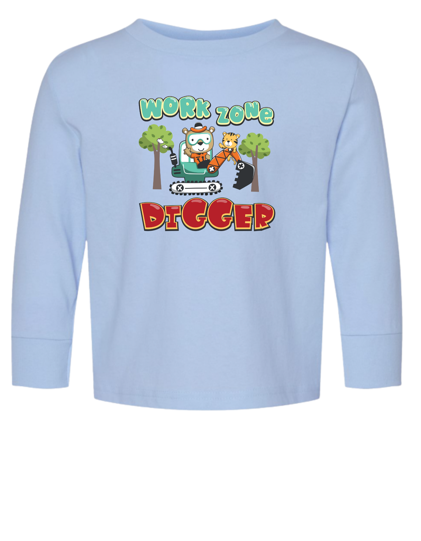Work Zone Long Sleeve Toddler Tshirt