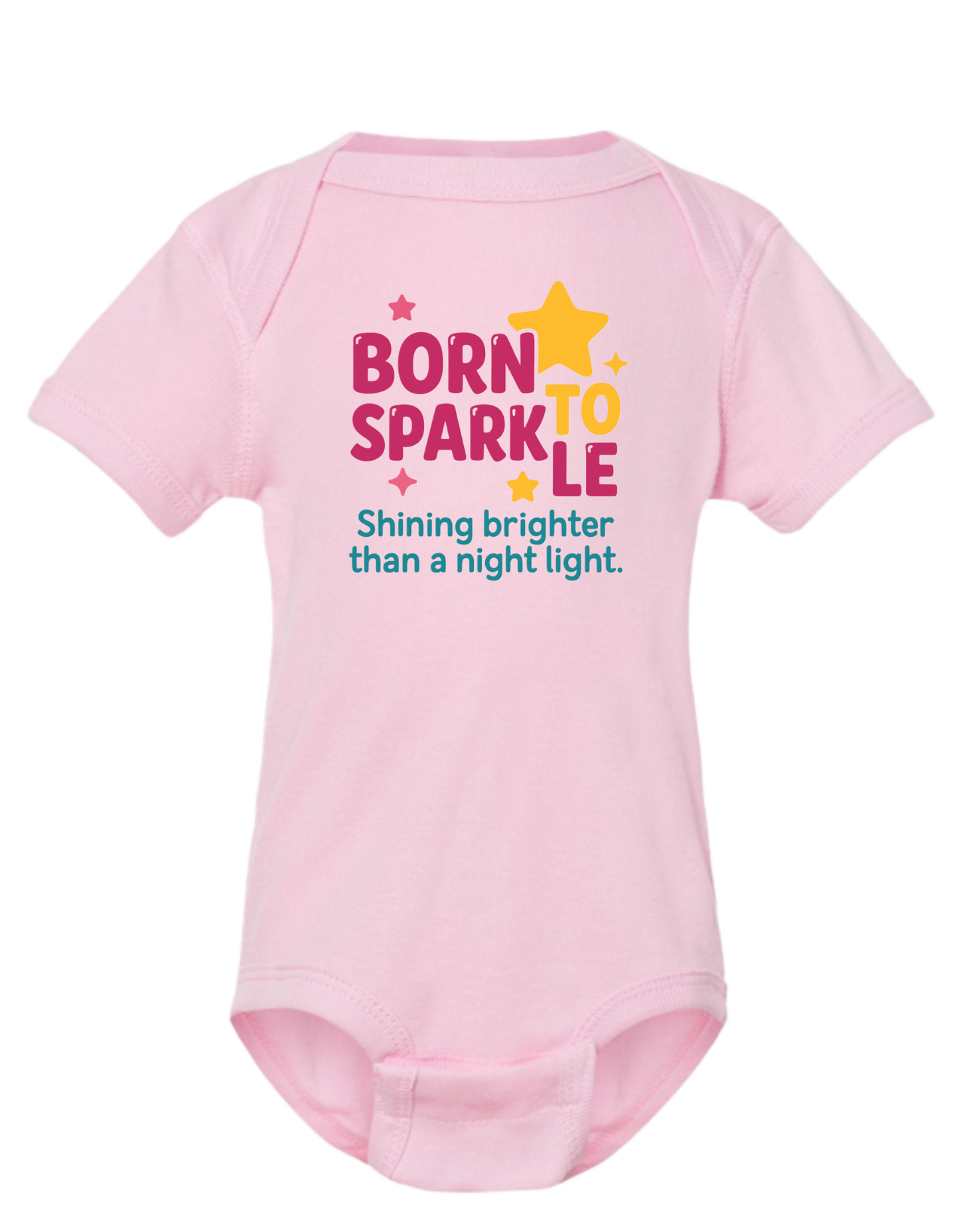 Born To Sparkle Short Sleeve Onesie