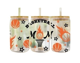 Basketball Mom Glass Tumbler