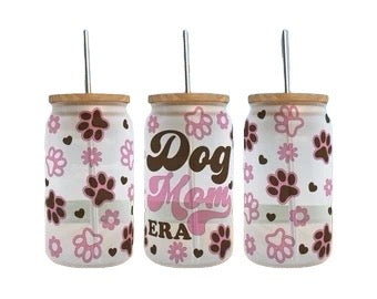 Dog Mom Era Glass Tumbler