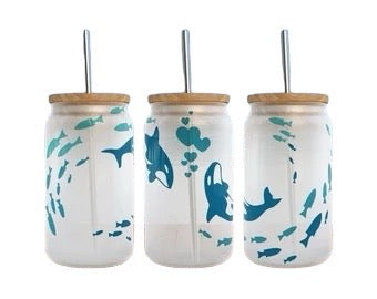 Fish Whale Glass Tumbler