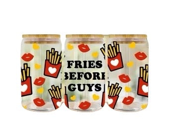 Fries Before Guys Glass Tumbler