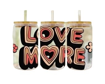 Retro Love Glass Tumbler