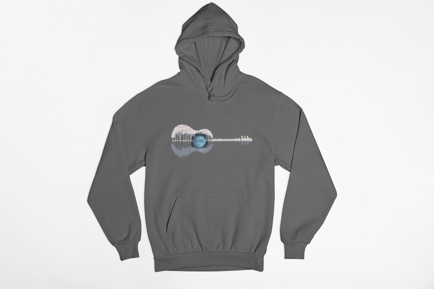 Moonlight Guitar Silver Men Hoodie